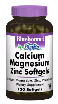 Bluebonnet Nutrition Calcium Magnesium Zinc Кальций Магний + Цинк 120 желатиновых капсул 1052363 фото