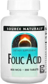 Source Naturals Folic Acid 800 mcg - 200 Tablets 1452268 фото