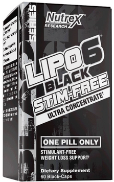 Жиросжигатель Nutrex Research Lipo-6 Black Stim Free Ultra Concentrate 60 caps / 60 servings 1185204 фото