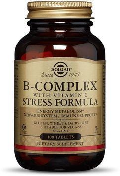 Solgar B-Complex with Vitamin C Stress Formula Солгар Вітаміни групи В + С Стрес формула 100 таблеток 496839 фото
