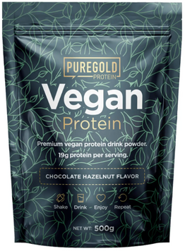 Протеїн PureGold Vegan Protein 500 g / 20 servings / Chocolate Hazelnut 1103735 фото