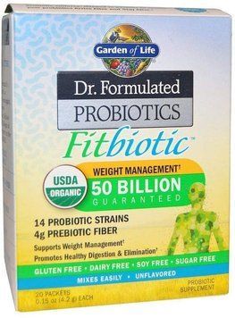 Garden of Life Organic, Dr. Formulated Probiotics Fitbiotic, Unflavored, 20 Packets, 0.15 oz (4.2 g) Each (GOL-11833) 681269 фото