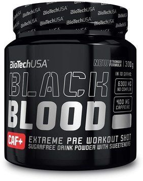 BioTechUSA Black Blood CAF +300 g / 30 servings / Blueberry 689080 фото