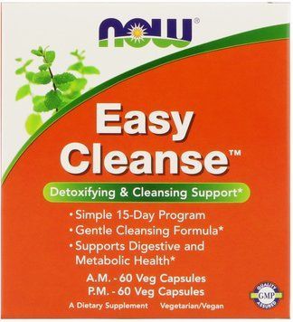 NOW Foods Easy Cleanse 120 caps (AM 60 caps + PM 60 caps) (Детокс легке очищення) 416748 фото