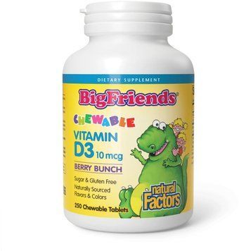 Natural Factors Vitamin D3 10 mcg (400 IU) - 250 tabs Berry Bunch 1468824 фото
