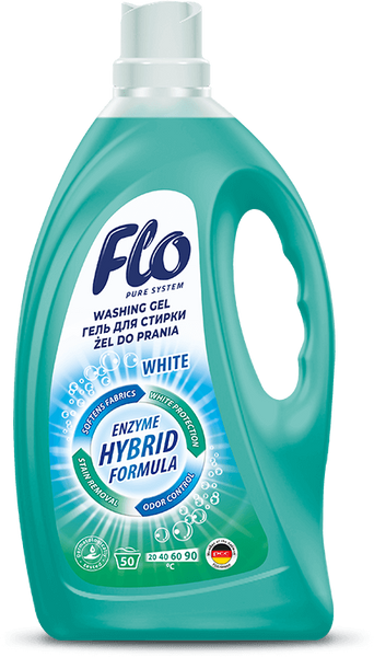 Гель для прання білих тканин Flo Hybrid Formula 2 л (5900948237733) 1318656 фото