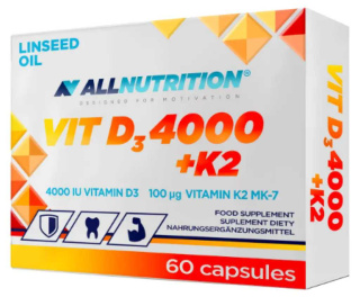 Allnutrition Vit D3 4000 + K2 60 caps / 60 servings 1117201 фото