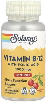 Solaray Vitamin B-12 1000mcg - 90 lozenges 1452589 фото