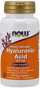 NOW Foods Hyaluronic Acid Double Strength 100 mg Veg Capsules 60 caps 416649 фото