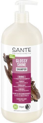 Sante Glossy Shine Shampoo БІО Шампунь для блиску волосся з протеїновим комплексом і березовим листям 950 ml 1308793 фото