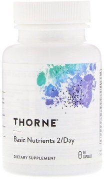 Thorne Research Basic Nutrients 2/Day 60 Caps Мультивитамины и мультиминералы, формула 2 в день 531406 фото