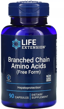 Life Extension BCAA Branched Chain Amino Acids БЦАА аминокислоты с разветвлённой цепью 90 капсул 1159445 фото