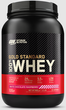 Протеин Optimum Nutrition Gold Standart 100% Whey 900 g / 30 servings / White Chocolate Raspberry 1323572 фото