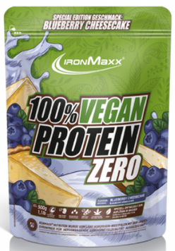 IronMaxx 100 % Vegan Protein Zero 500 g /16 servings/ Blueberry Cheesecake 872105 фото