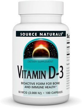 Source Naturals Vitamin D-3 2000 IU - 100 Capsules 1452189 фото