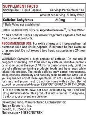 Nutrex Lipo-6 Caffeine 60 caps 648586 фото