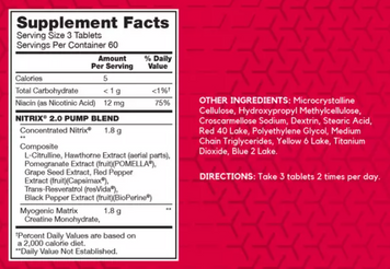 Передтренувальний комплекс BSN Nitrix 2.0 180 tabs / 60 servings 431036 фото
