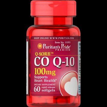 Puritan's Pride Q-SORB Co Q-10 100 mg Коэнзим Q-10 60 гелевых капсул 828193 фото