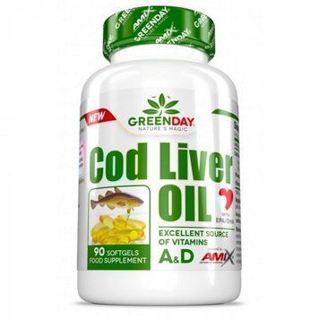 Amix Nutrition GreenDay Cod Liver Oil Рыбий жир 90 капсул 932410 фото