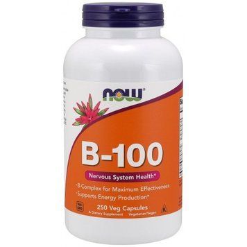NOW Foods Vitamin B-100 CAPS 250 VCAPS Вітамін B-100 520631 фото