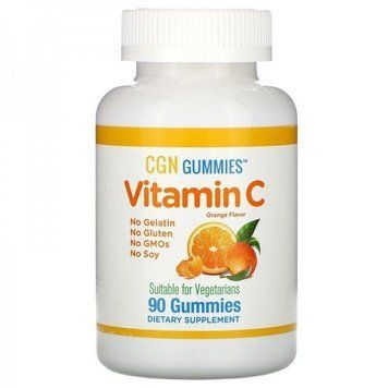 California Gold Nutrition Vitamin C Gummies, Natural Orange Flavor, Gelatin Free, 90 Gummies (CGN-01092) 768051 фото