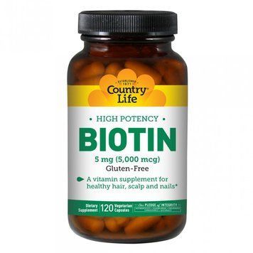 Country Life High Potency Biotin 5 mg 120 caps Концентрований біотин (В7) 488796 фото