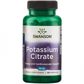 Swanson Potassium Citrate 99 mg Цитрат калия 120 капсул 776284 фото