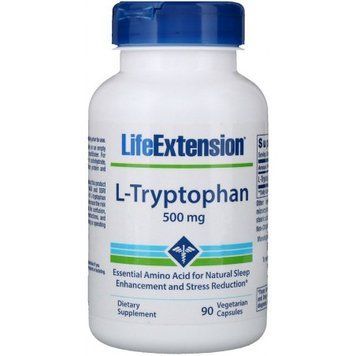 Life Extension L-Tryptophan, 500 mg, 90 Vegetarian Capsules (LEX-17229) 660844 фото