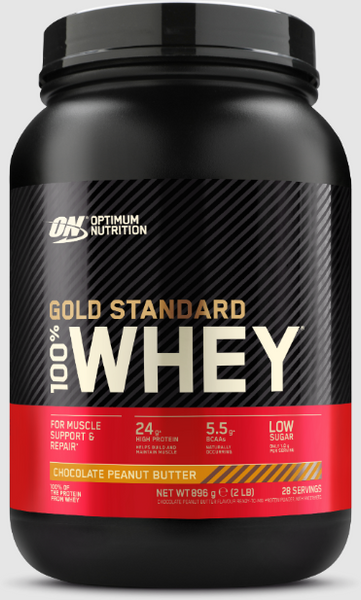 Протеїн Optimum Nutrition Gold Standart 100% Whey 900 g / 30 servings / Chocolate Peanut Butter 1323576 фото