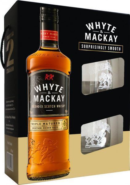 Виски Whyte Mackay 40% 0.7л + 2 стакана Whyte & Mackay (PRA4820196540076) 676127 фото