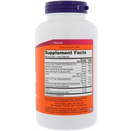NOW Foods Vitamin B-100 CAPS 250 VCAPS Вітамін B-100 520631 фото