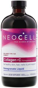 NeoCell Collagen + C 16 OZ (473 мл) Рідкий Колаген + Вітамін C, смак граната 534431 фото