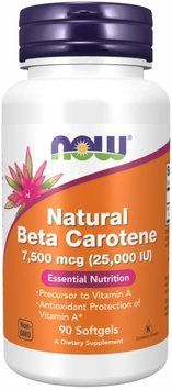 Now Foods Beta Carotene 25000 - 90 Softgels 1451415 фото