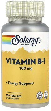 Solaray Vitamin B-1 100mg - 100 Veg Capsules 1452590 фото
