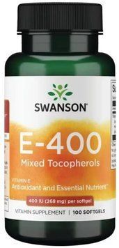 Swanson Vitamin E Mixed Tocopherols 400 IU - 100 softgels 1456808 фото