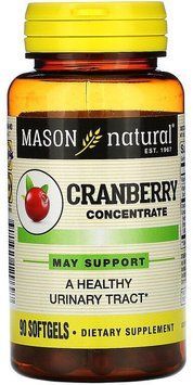 Mason Natural Cranberry Concentrate Клюквенный концентрат 90 гелевых капсул 893736 фото