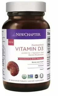 New Chapter Fermented Vitamin D3 2000 UI Ферментированный Витамин D3 30 вегетарианских таблеток 836762 фото