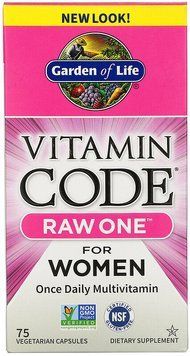 Garden of Life Vitamin Code, RAW One, Once Daily Multivitamin for Women, 75 Vegetarian Capsules (GOL-11403) 682203 фото