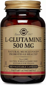 Solgar L-Glutamine 500 mg Солгар L- глютамін 100 капсул 792432 фото