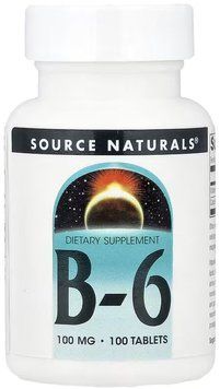 Source Naturals Vitamin B-6 100 mg - 100 Tablets 1452190 фото