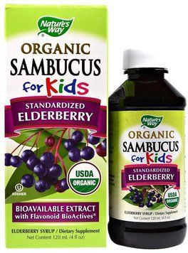 Nature's Way Organic Sambucus for Kids Standardized Elderberry 4 fl oz (120 ml) Berry Flavor Черная бузина 535166 фото