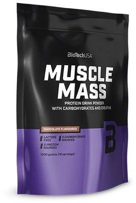 BioTechUSA Muscle Mass 1000 g /14 servings/ Strawberry 399576 фото