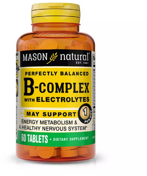 Mason Natural B-Complex With Electrolytes B-комплекс с электролитами 60 таблеток 933810 фото