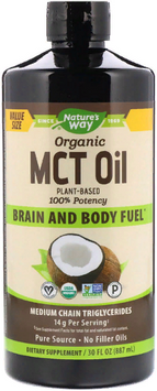 Nature's Way, Organic MCT Oil, 30 fl oz (887 ml) (NWY-11772) 606556 фото