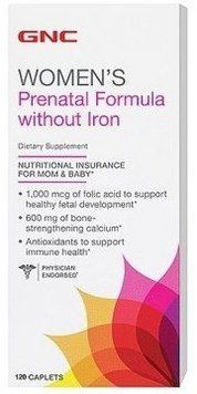 GNC Prenatal Formula Without Iron 60 caps 381848 фото