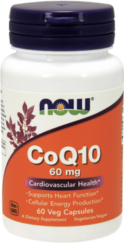 Now Foods CoQ-10, 60 mg, 60 Veg Capsules 685137 фото