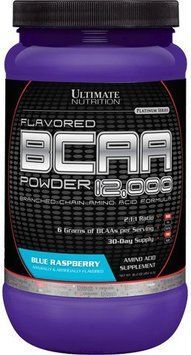 Амінокислота для спорту Ultimate Nutrition Flavored BCAA 12,000 Powder 457 g /60 servings/ Blue Raspberry 391027 фото