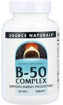 Source Naturals Vitamin B-50 Complex 50mg - 50 Tablets 1452191 фото
