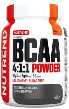 Амінокислота для спорту Nutrend BCAA 4:1:1 Powder 500 g / 50 servings / orange 1101849 фото