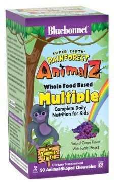 Bluebonnet Nutrition Rainforest Animalz Multiple 90 Chewables 490501 фото